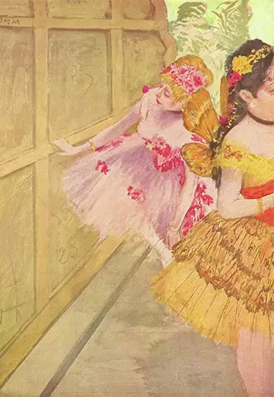Dancer Against A Stage Flat Edgar Degas